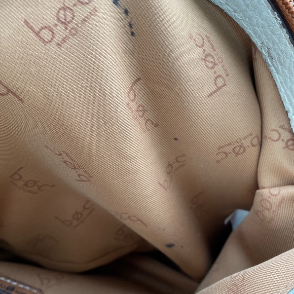 BOC Purse Born Concepts Brimfield Shopper Tote Faux Leather Bag Cream Brown - Picture 10 of 10